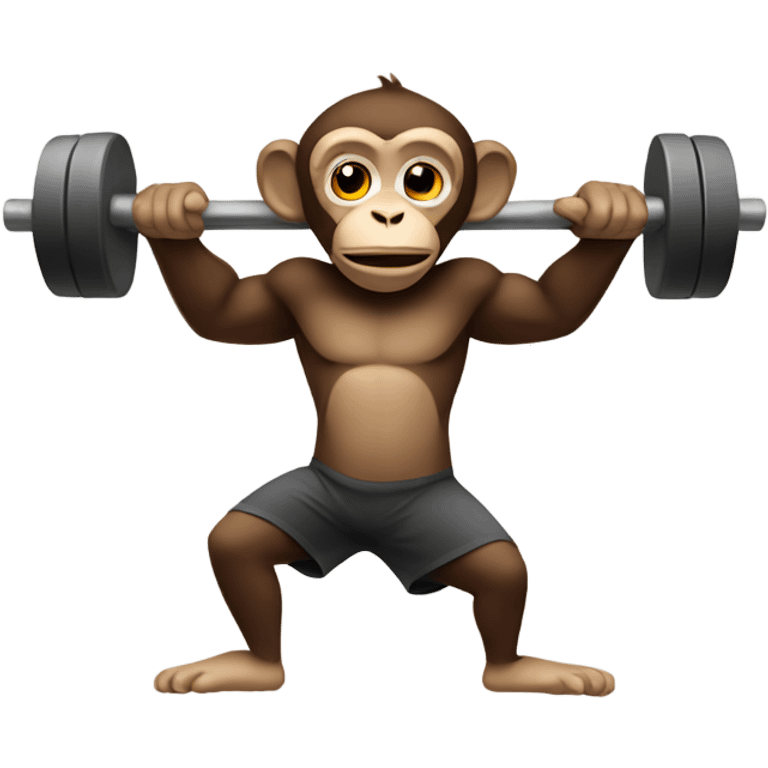 Monkey working out emoji