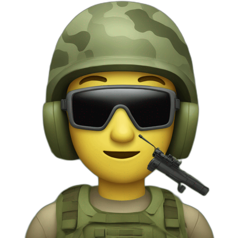 iPhone emoji with ocp camo helmet and night vision goggles emoji