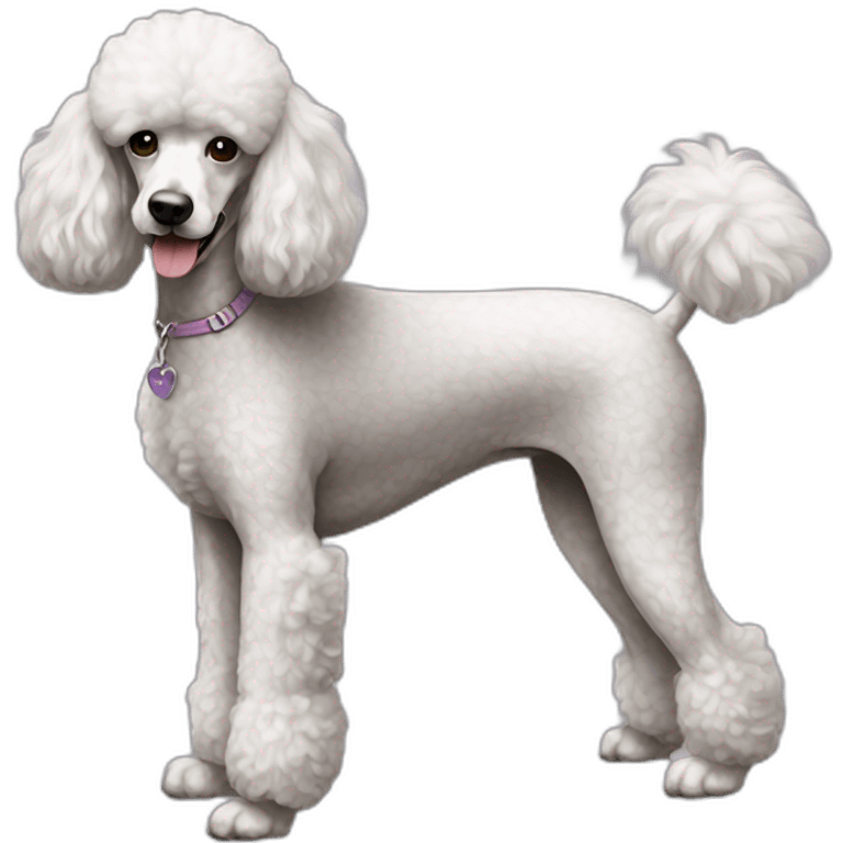 Dog Standart Poodle full body emoji