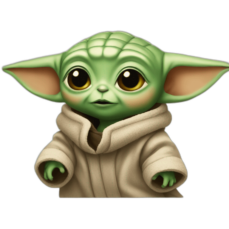 Baby yoda birthday emoji