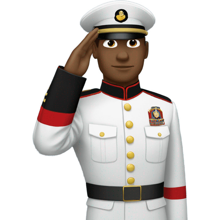 Marine Corp officer saluting emoji