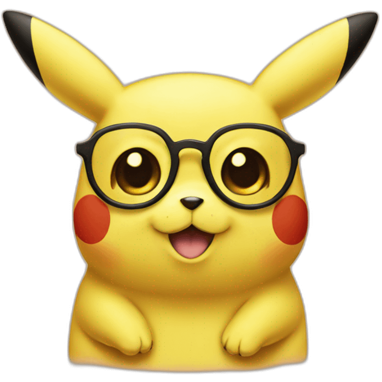 pikachu with glasses emoji