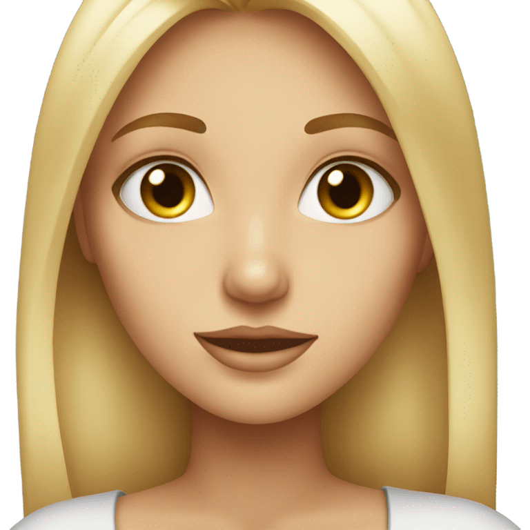 Girl blonde with lashes  emoji