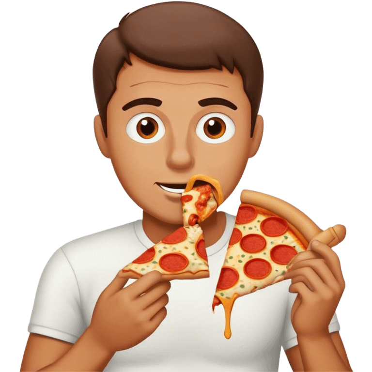 Guy eating pizza emoji