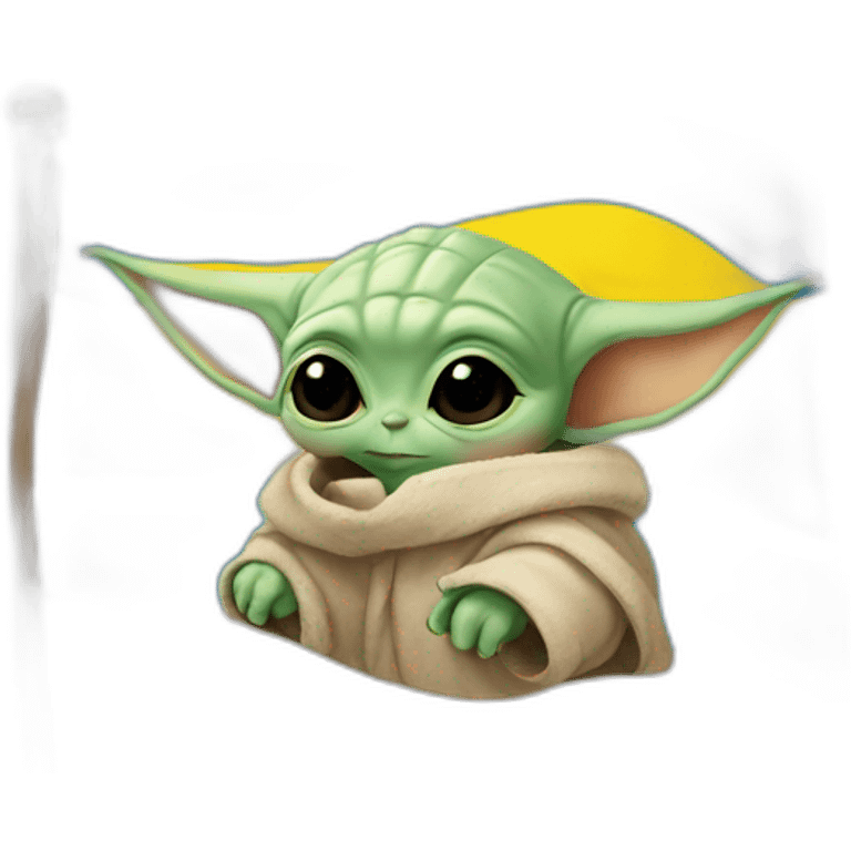 baby yoda  Ukraine flag emoji