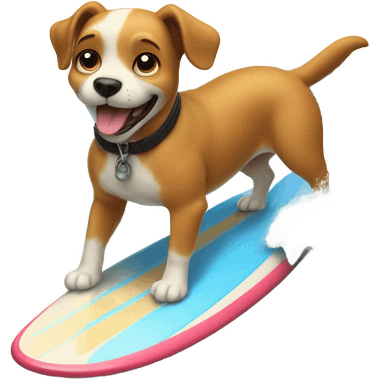 Dog surfing  emoji