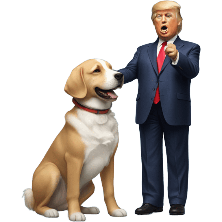 Donald trump with dog emoji