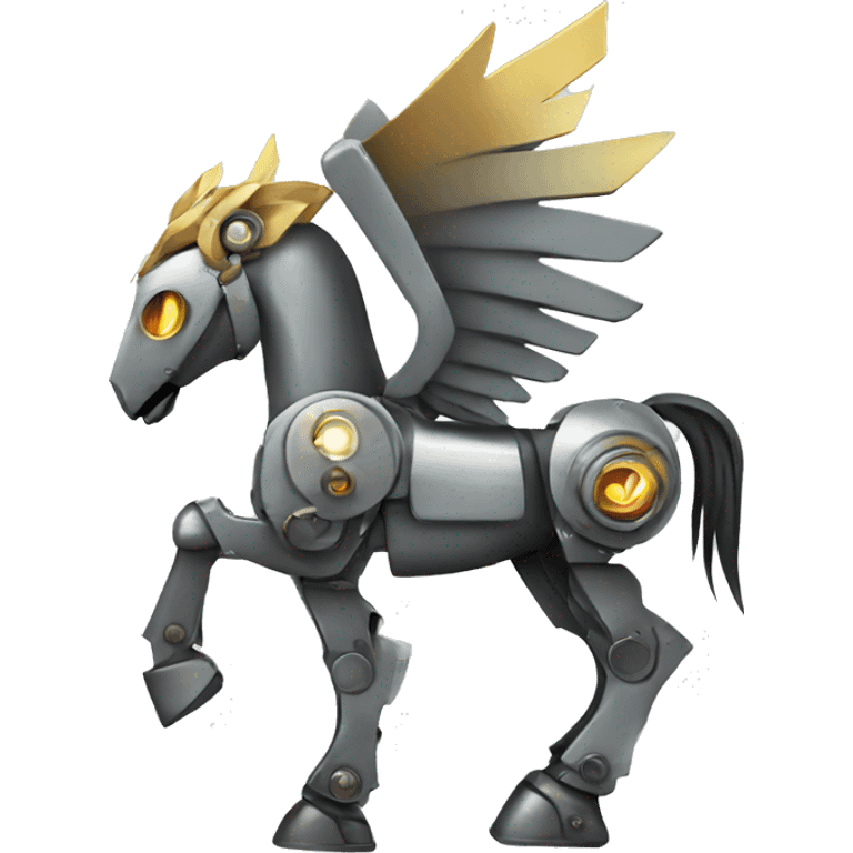 Robot metal pegasus emoji