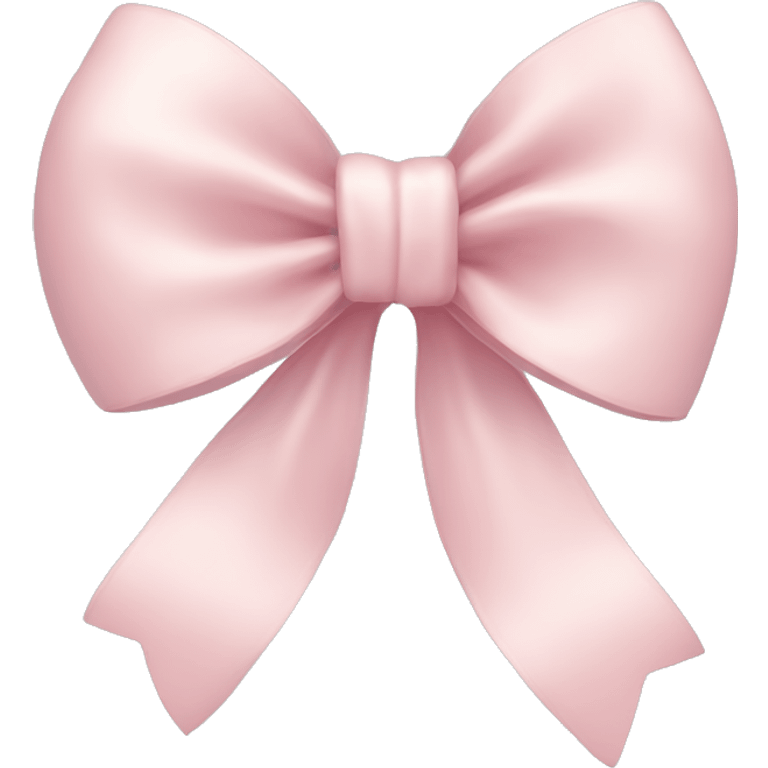 Light pastel Pink bow ribbon tied  emoji