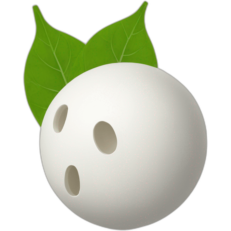 ball of mozarella + leaf emoji