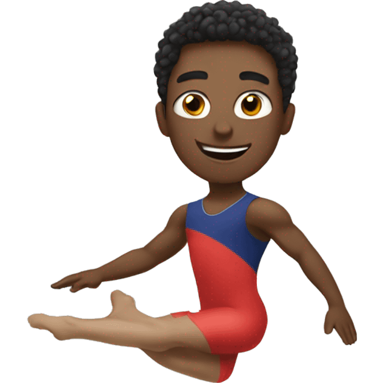 Colin doing gymnastics emoji