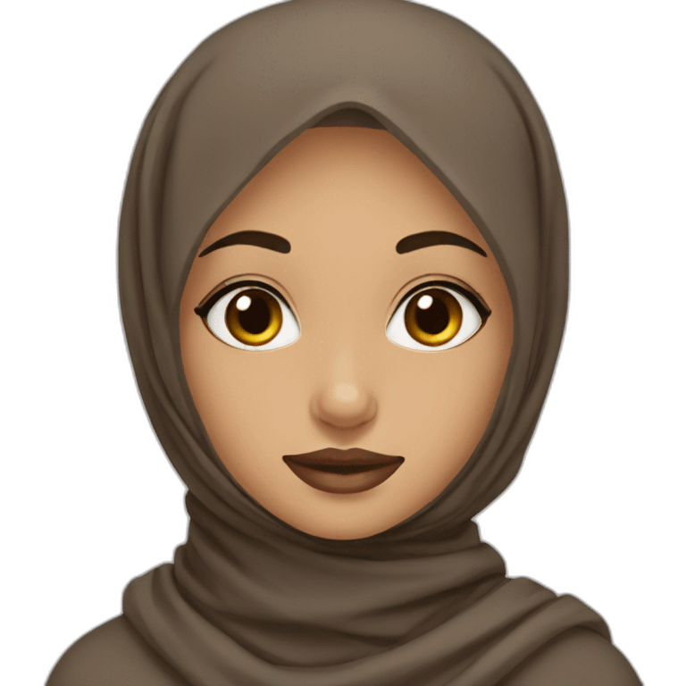 Brown eyes hijab girl emoji