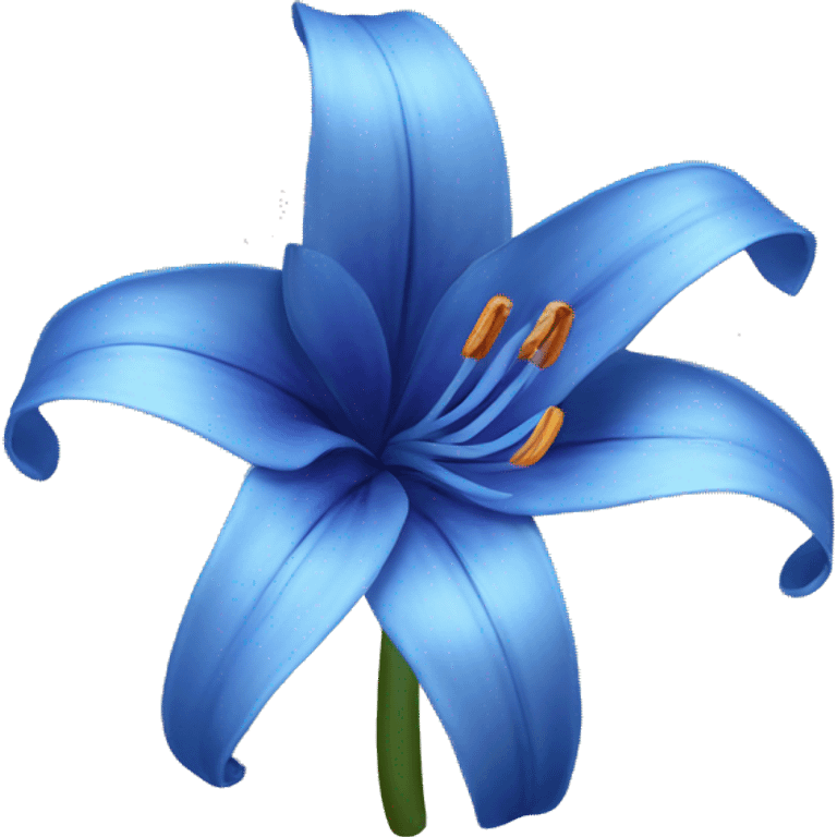 Blue Lily flower emoji