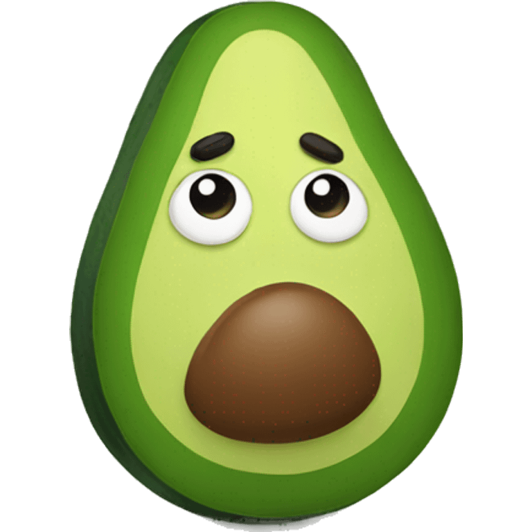 sad avocado emoji