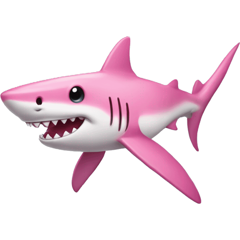 Pink shark emoji