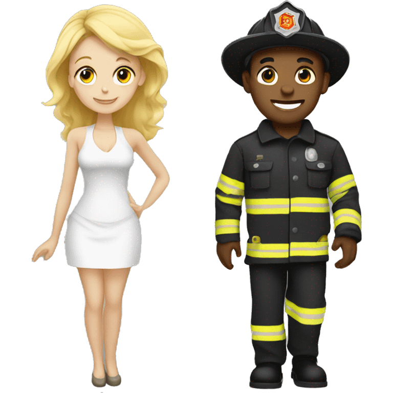 Black fireman with a white wife  emoji