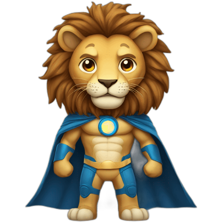 A super hero lion  emoji