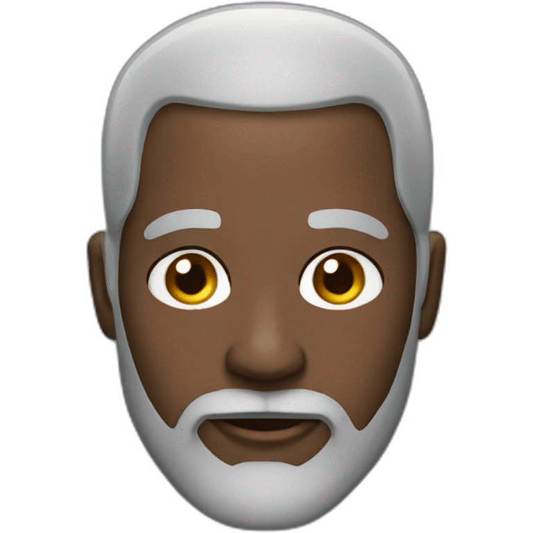 Bald black guy with a gray beard emoji