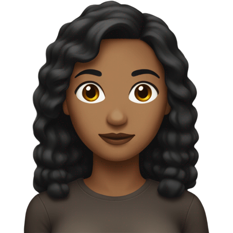 woman brown skin black h emoji