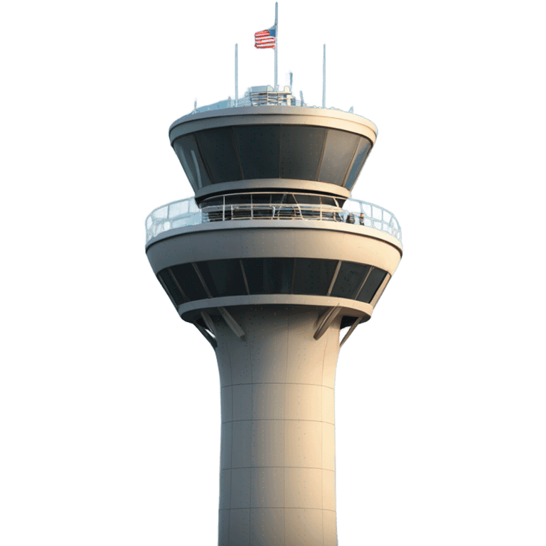 air traffic control tower, full size, modern, realistic emoji