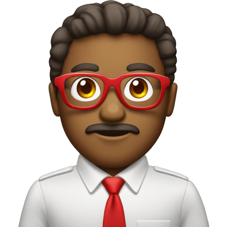 Mono con gafas rojas que tenga cosas cómo de el futuro 2027 emoji