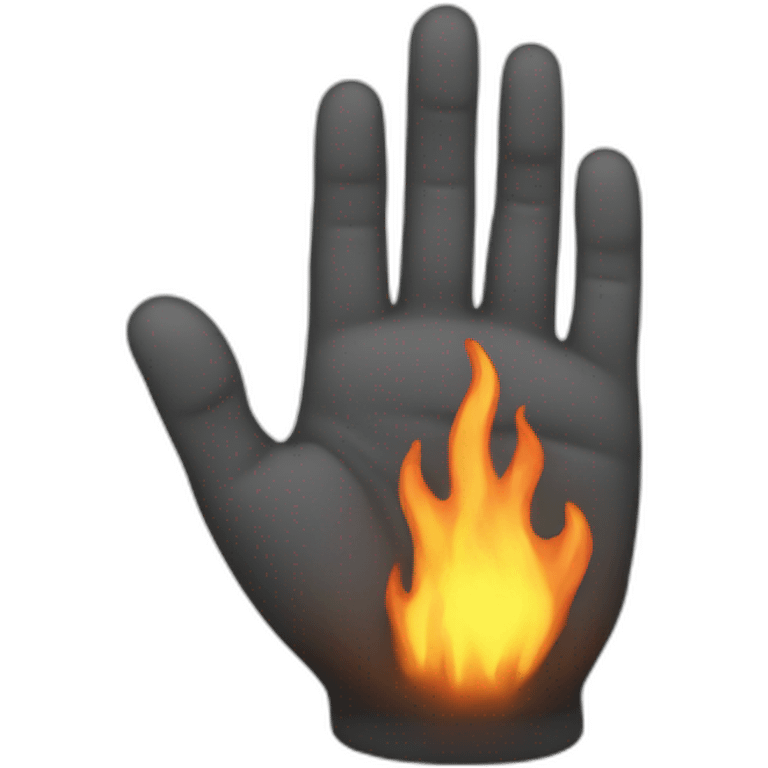 Burning hand emoji