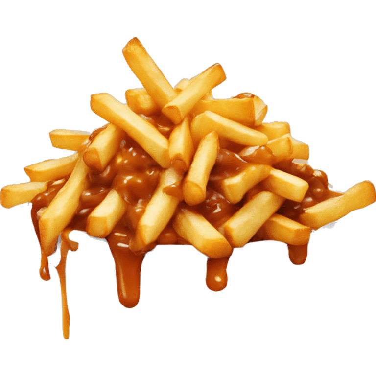 Poutine qui mange une poutine emoji