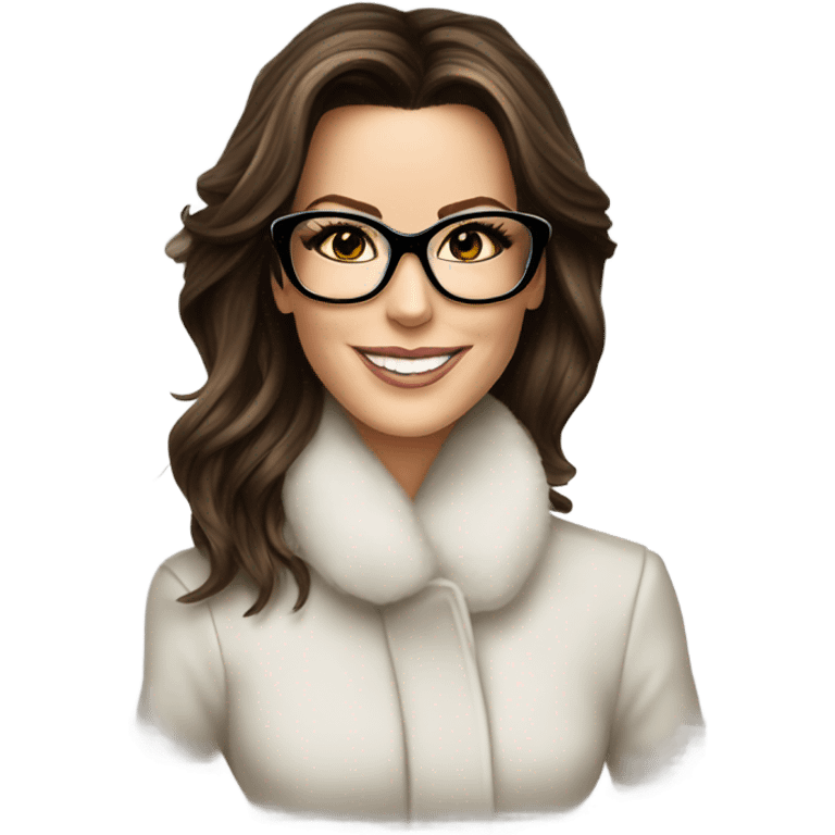 Kate Beckinsale, glasses, happy new year sign emoji