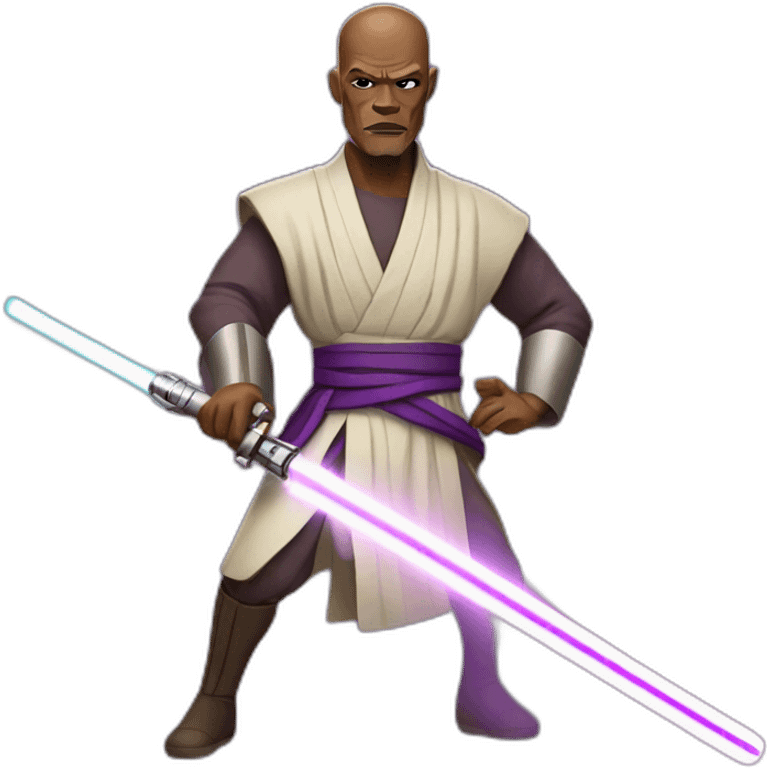 mace windu with purple light saber emoji