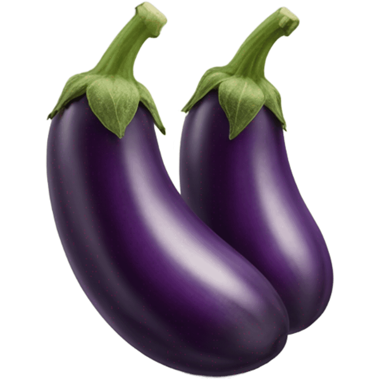 Two eggplants laying in a row emoji