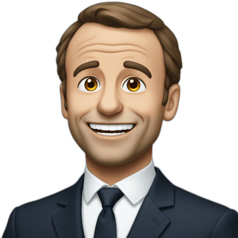 Macron qui pleure de rire emoji