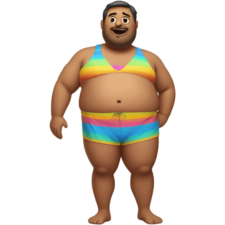 Fat man in bathing suit  emoji