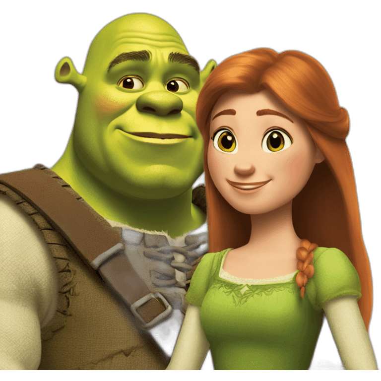 Shrek y fiona emoji