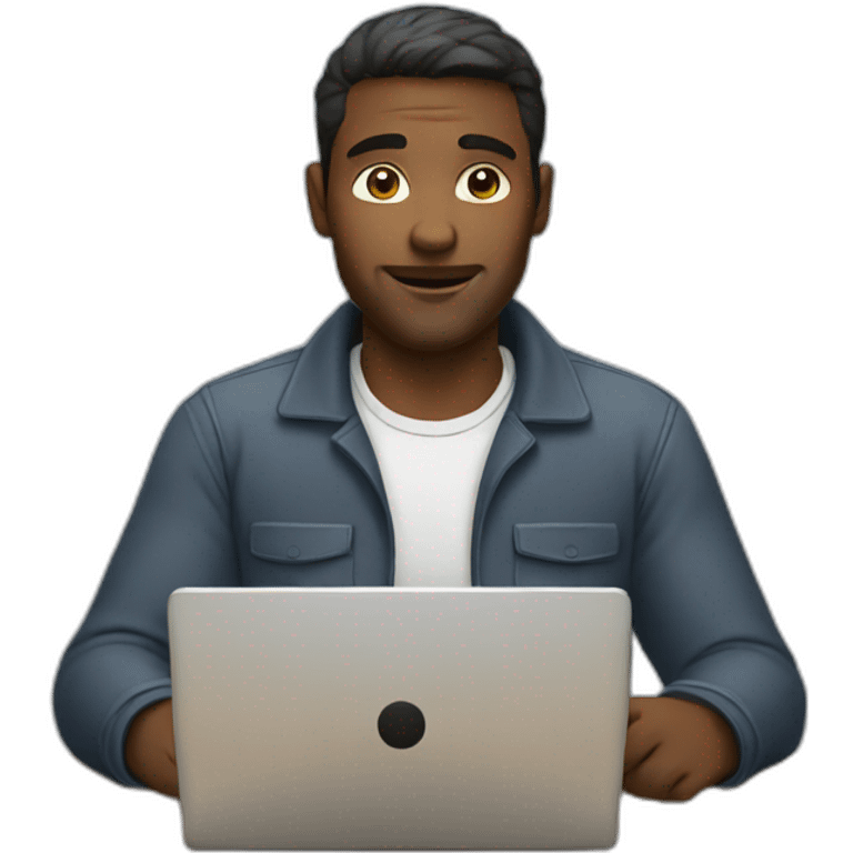 man working on a laptop emoji