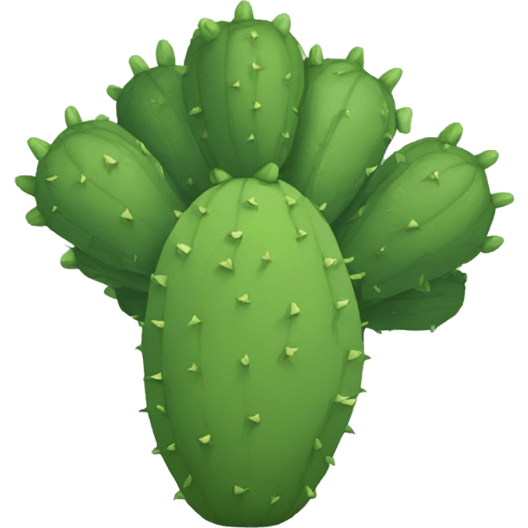 round Nopal without pot emoji