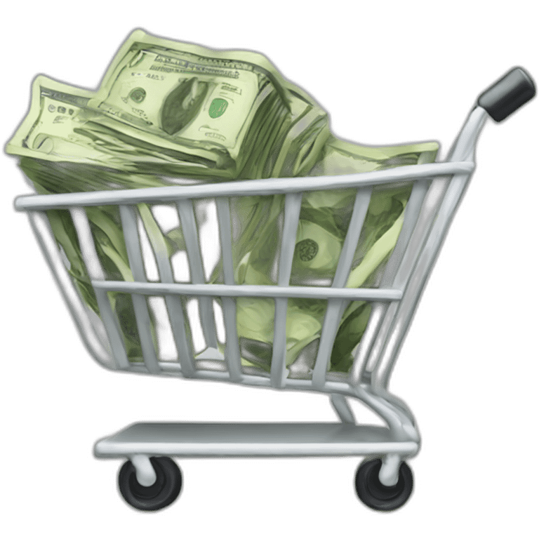 Money in a cart emoji