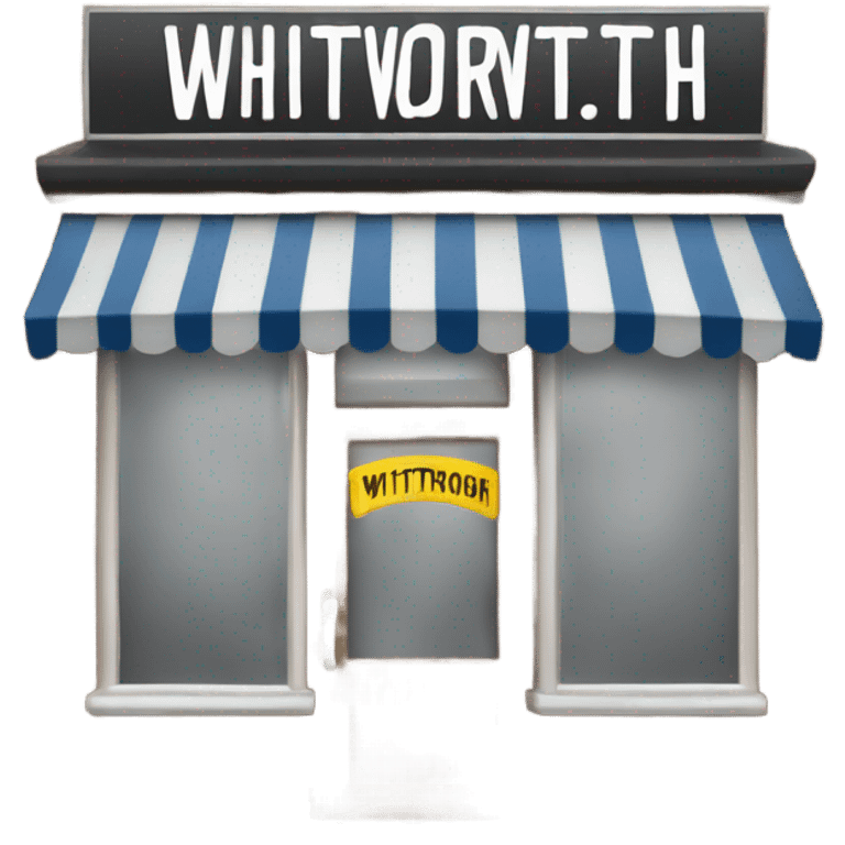 cool barbershop front saying WHITWORTH emoji