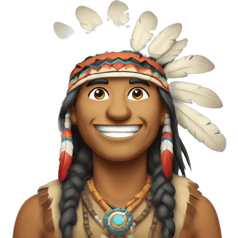 American Indian chief smile emoji