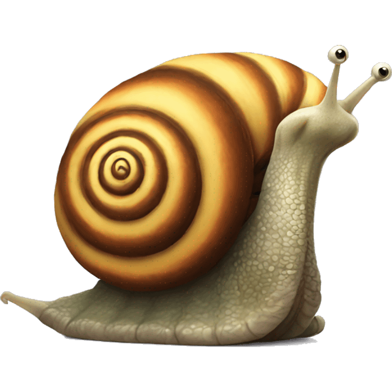 A snail wearing an Amazon vest emoji