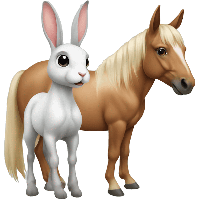 rabbit and horse baby emoji