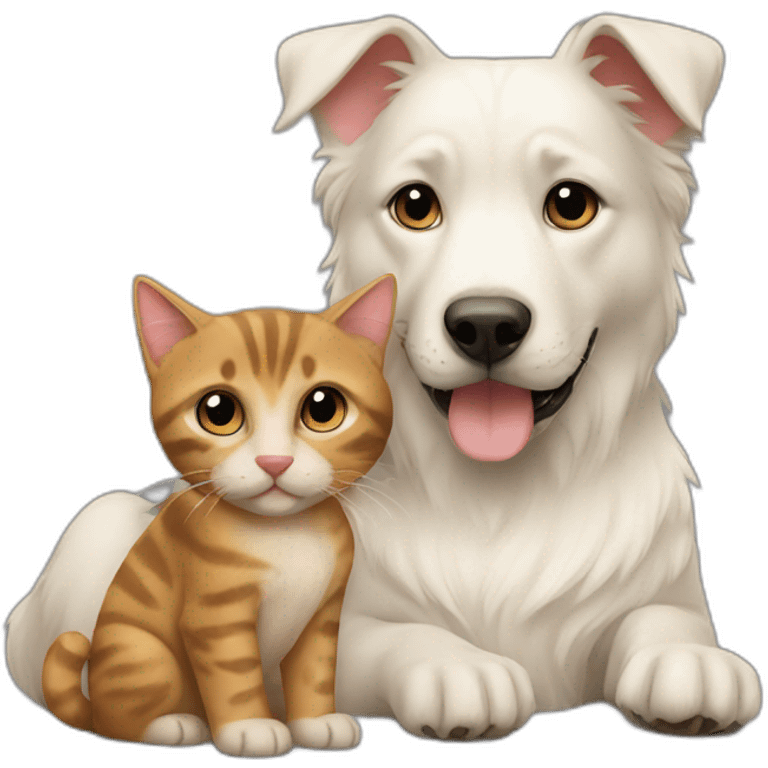 dog loving cats emoji