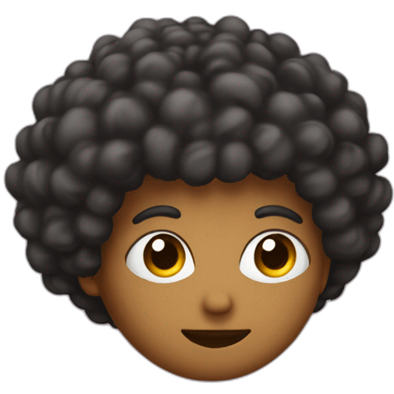 personnage avec un long nez et une coupe afro emoji