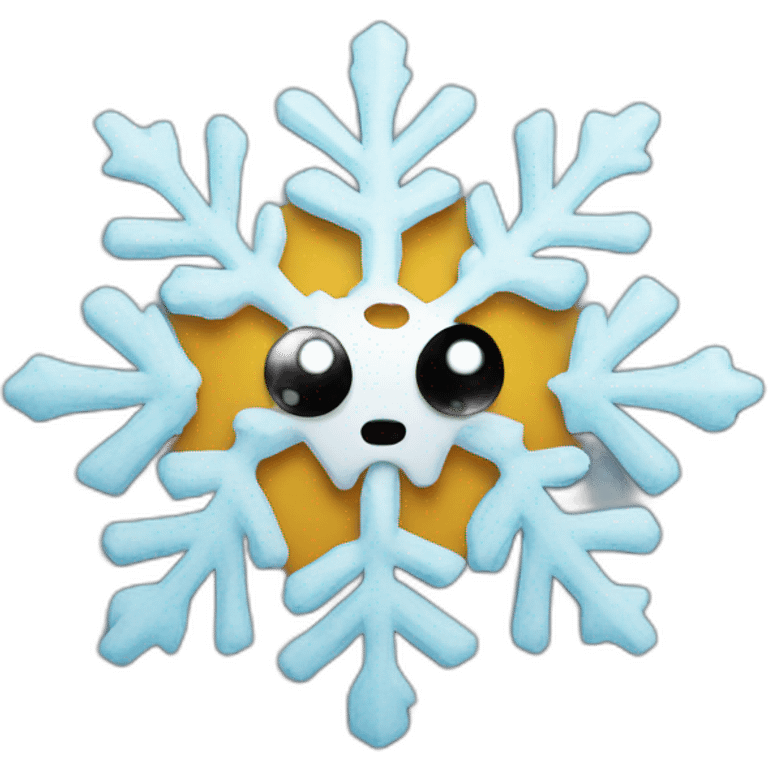 snowflake with head emoji