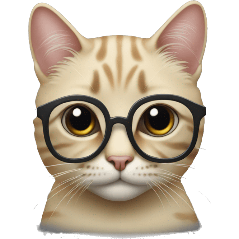 Gatto che si squaglia con occhiali neri emoji