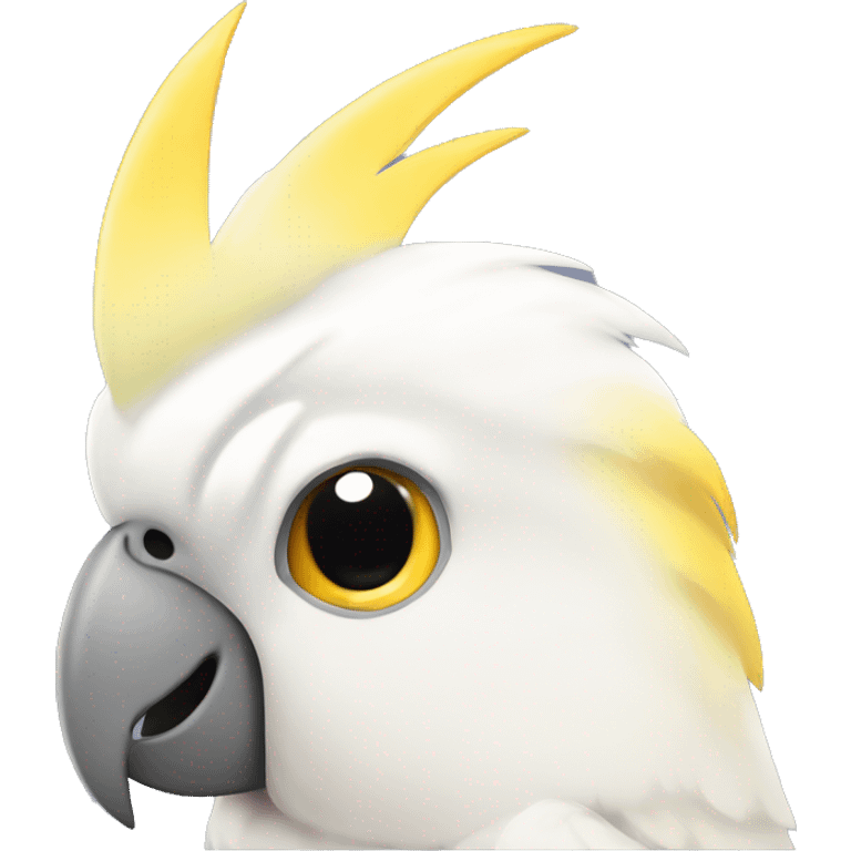 White cockatiel parrot emoji