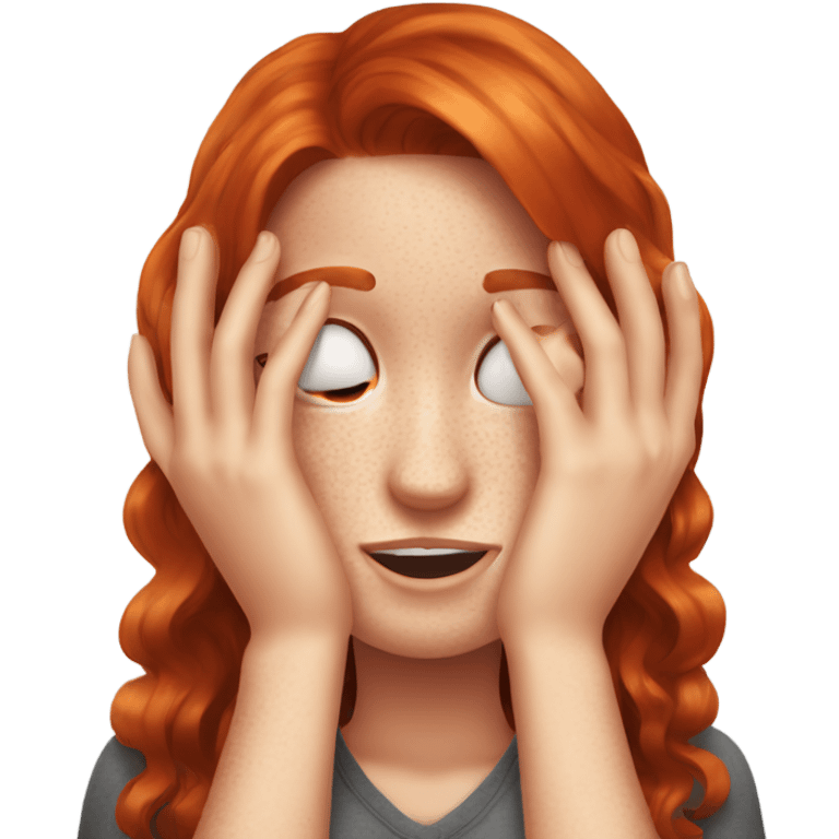 face palm redhead with freckles  emoji