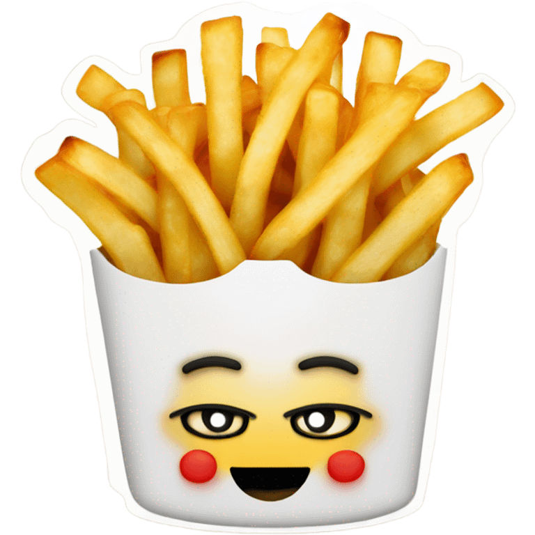 Fries in plate emoji