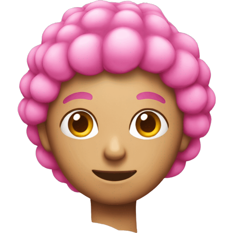 Pink bobble emoji