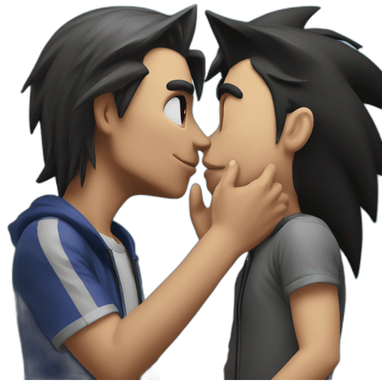 Sonic kisses Shadow emoji