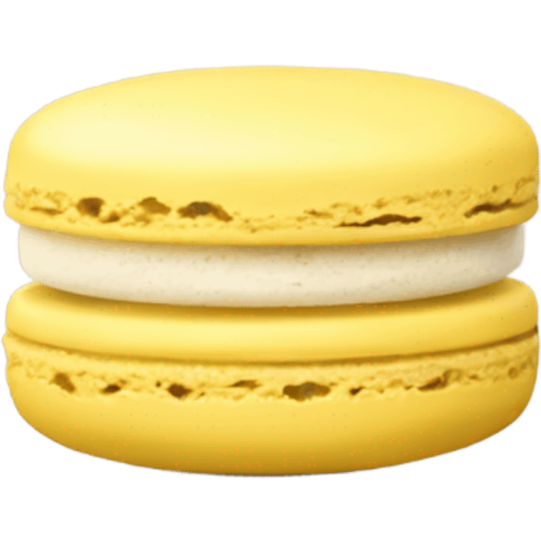 one yellow macaron  emoji